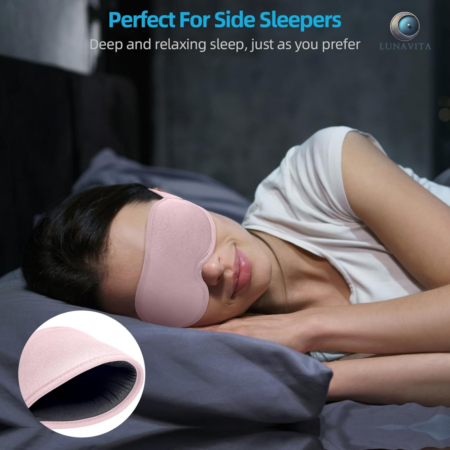 LunaVita DreamShield – 3D Memory Foam Sleep Mask