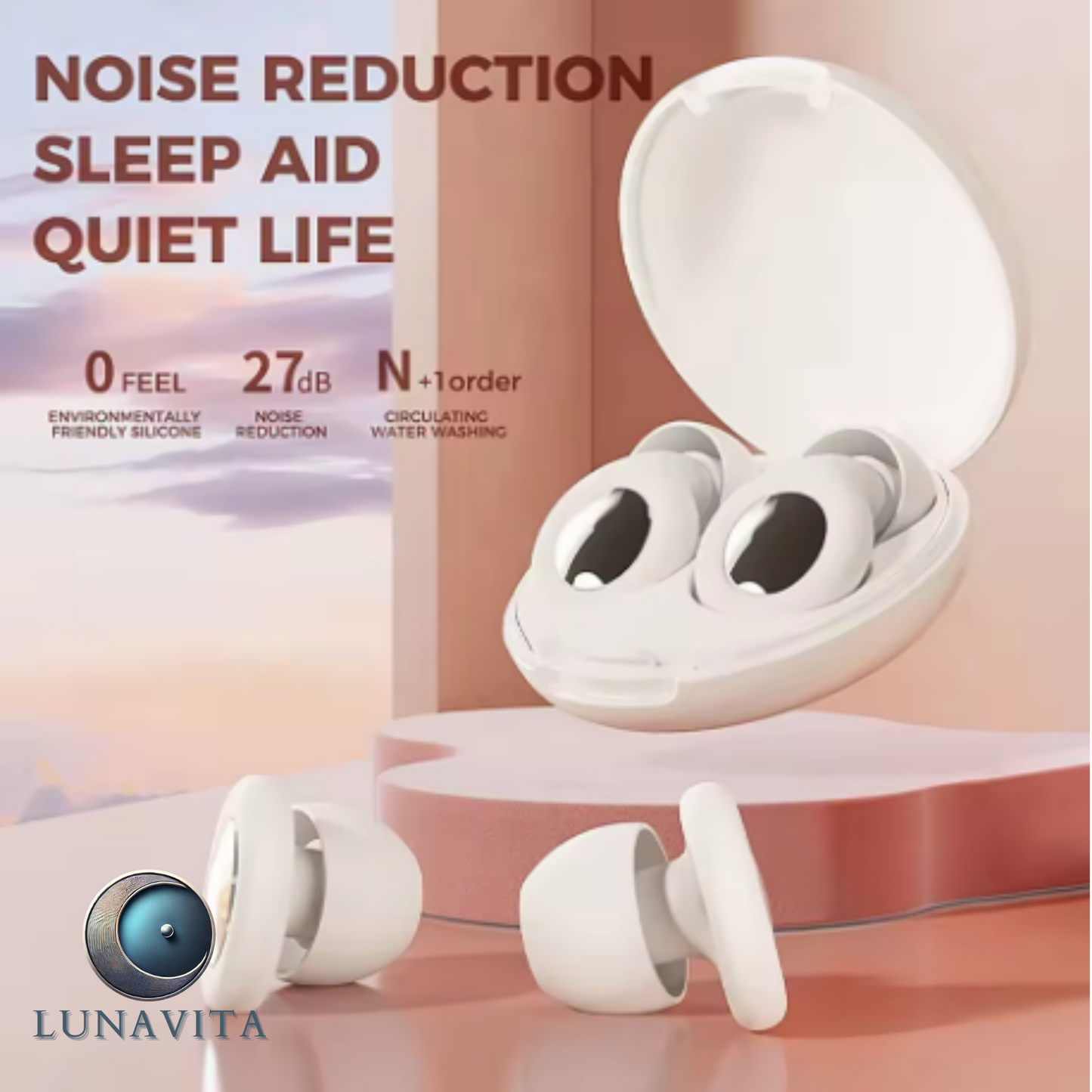 LunaVita SilentNight – Ultra-Soft Noise Reduction Earplugs