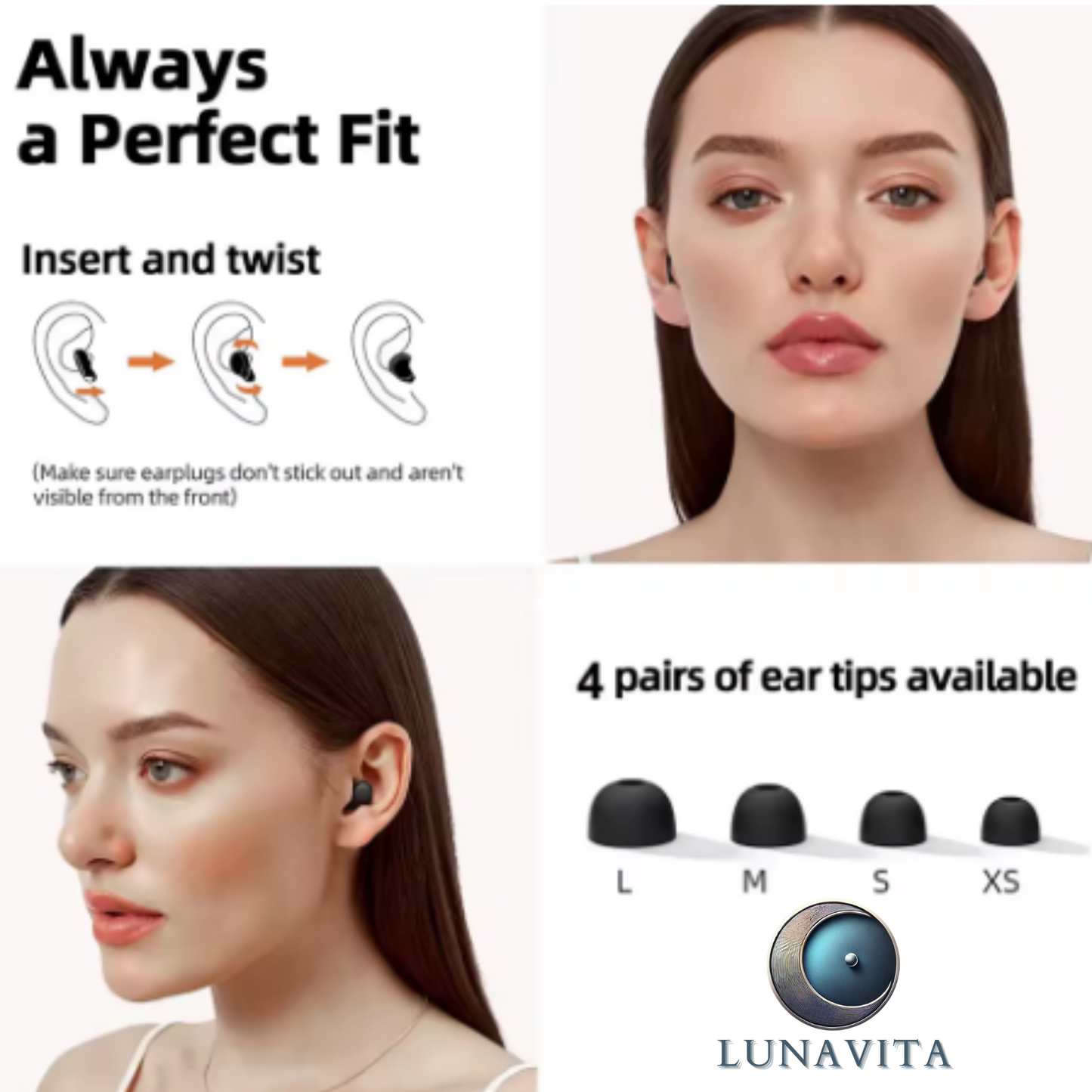 LunaVita SilentNight – Ultra-Soft Noise Reduction Earplugs