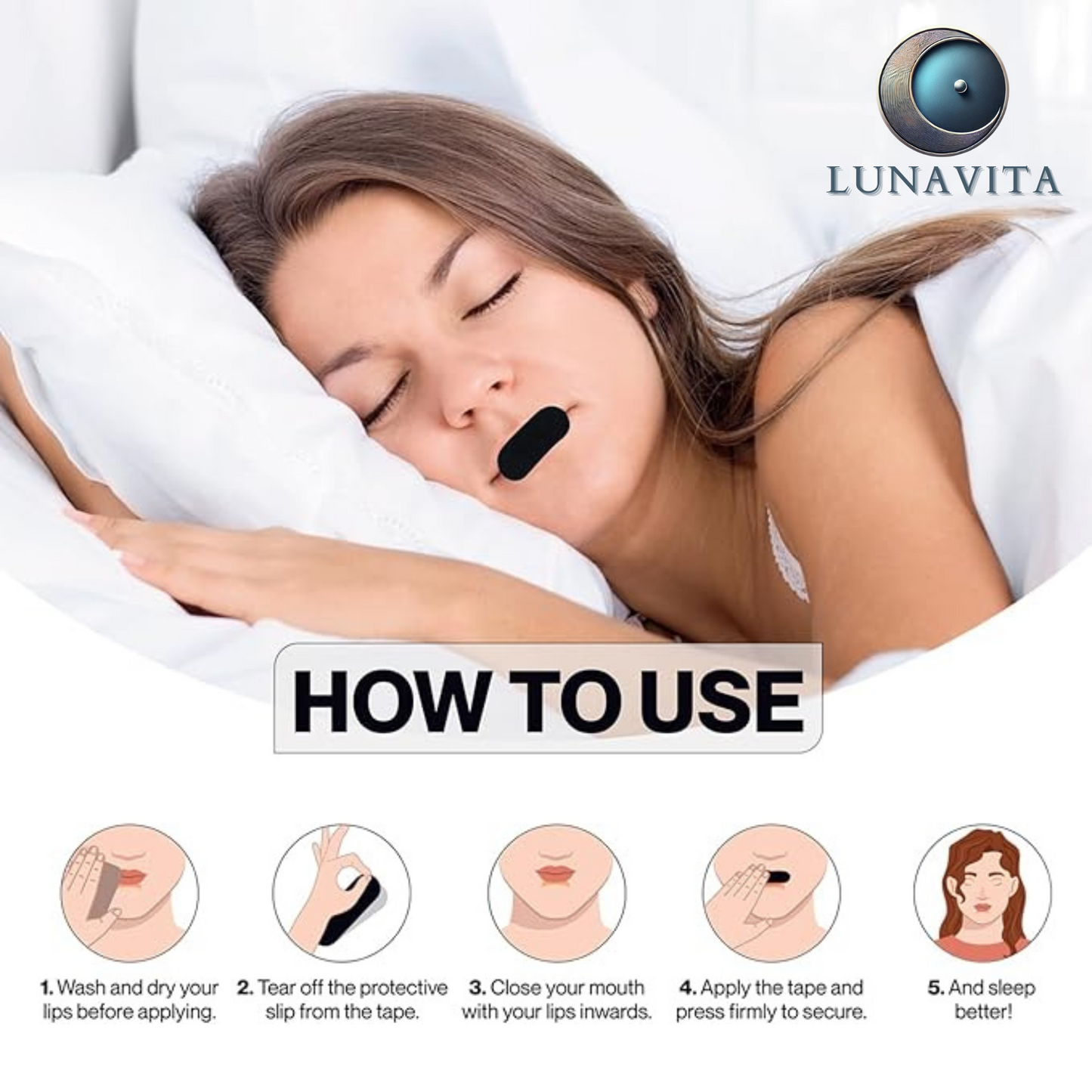 LunaVita SilentSeal – Anti-Snoring Mouth Tape