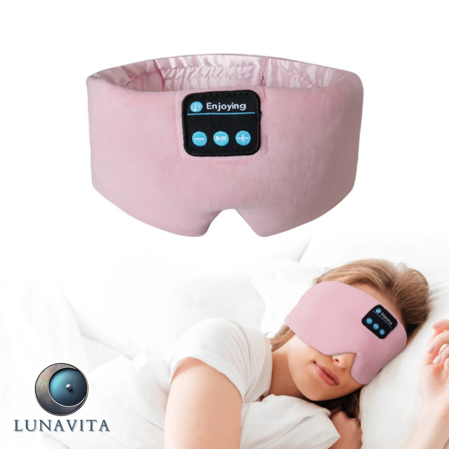 LunaVita SleepSound Mask – Bluetooth Eye Mask for Deep Relaxation