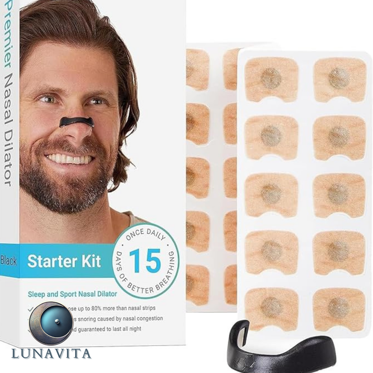 LunaVita AirFlow – Magnetic Nasal Breathing Dilators