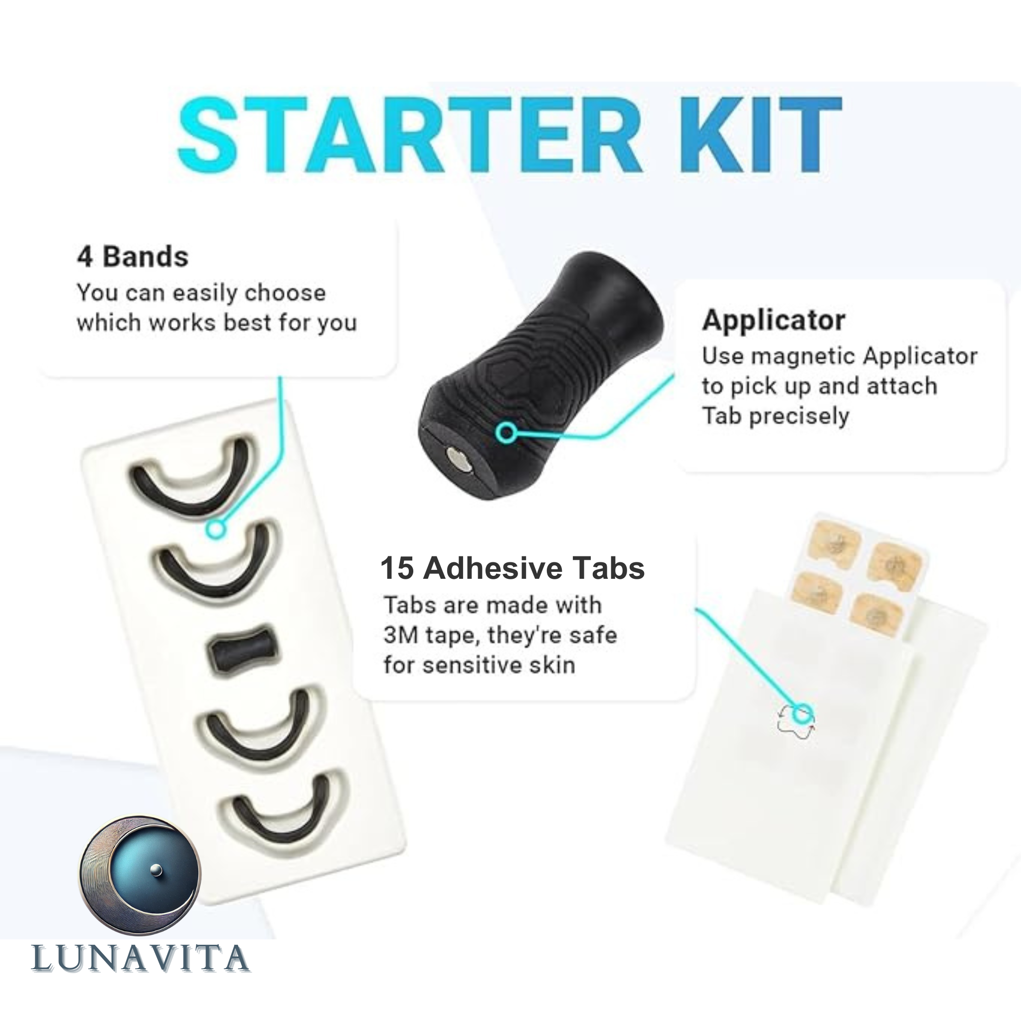 LunaVita AirFlow – Magnetic Nasal Breathing Dilators