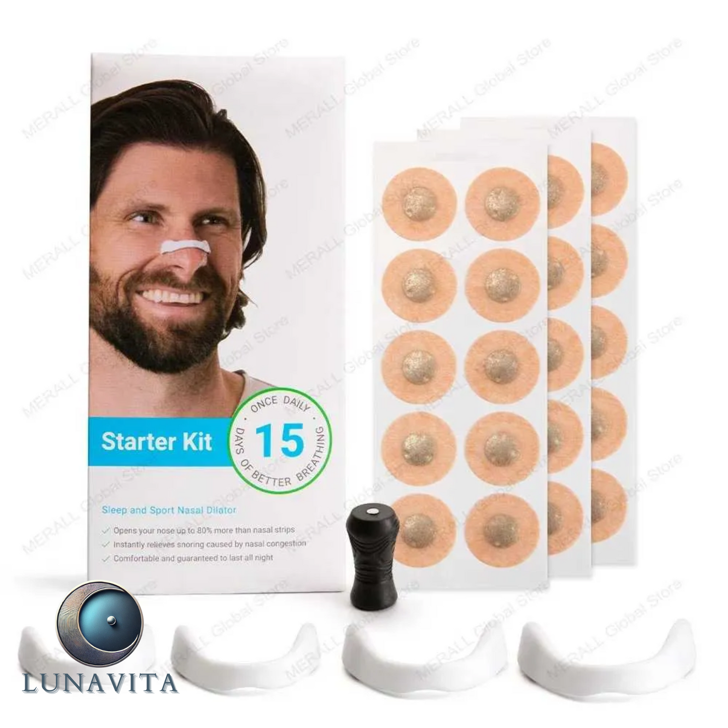 LunaVita AirFlow – Magnetic Nasal Breathing Dilators